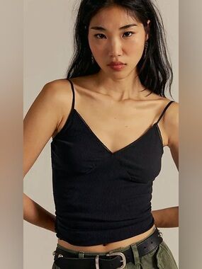 Free People Oh Honey tank. NWT. Black